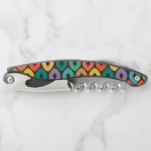 Multicolor Ogee Muster Kellnermesser (Vorderseite)