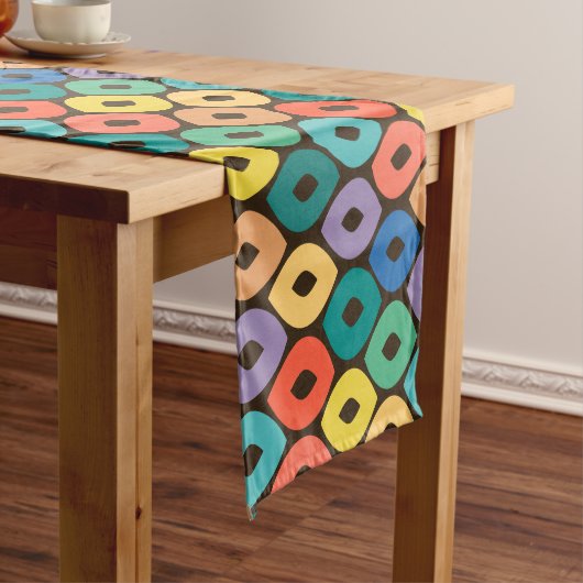 Multicolor Ogee Muster Kurzer Tischläufer (Beispiel)