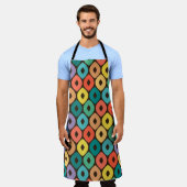 Multicolor Ogee Muster Schürze (Getragen)