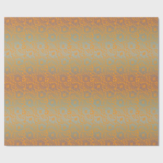 Multicolor Orange Mittelalterliche Einzigartiges B Geschenkpapier (Flach)