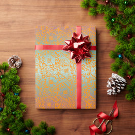 Multicolor Orange Mittelalterliche Einzigartiges B Geschenkpapier