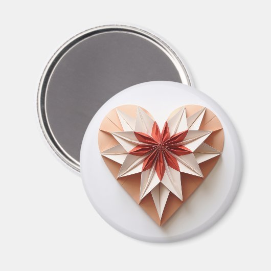 Multicolor-Origami-Herz Magnet (Vorderseite/Rückseite)