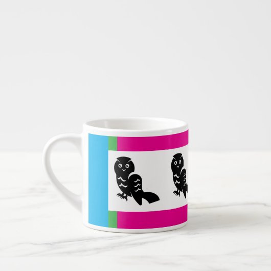 Multicolor Owl Espresso Mug Espressotasse (Links)