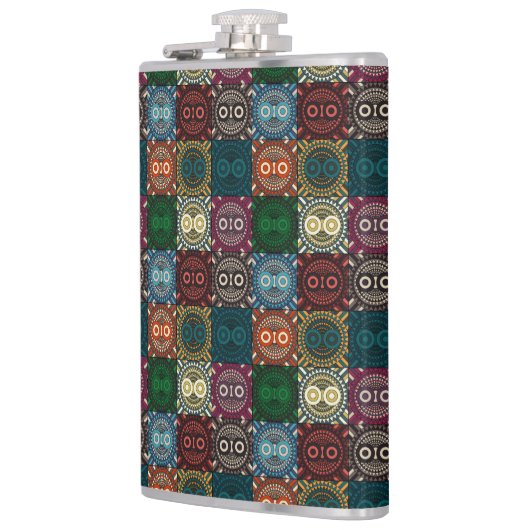 Multicolor Owl Muster Flachmann (Links)