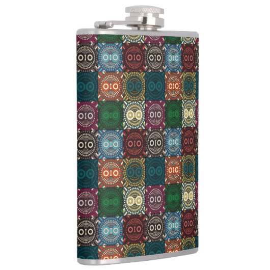 Multicolor Owl Muster Flachmann (Rechts)