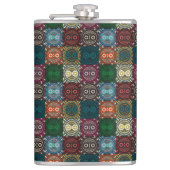 Multicolor Owl Muster Flachmann (Vorderseite)