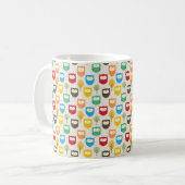 Multicolor Owl Muster Kaffeetasse (Vorderseite Links)