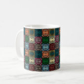 Multicolor Owl Muster Kaffeetasse (Vorderseite Links)