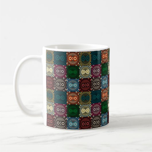 Multicolor Owl Muster Kaffeetasse (Links)
