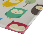 Multicolor Owl Muster Schneidebrett (Ecke)
