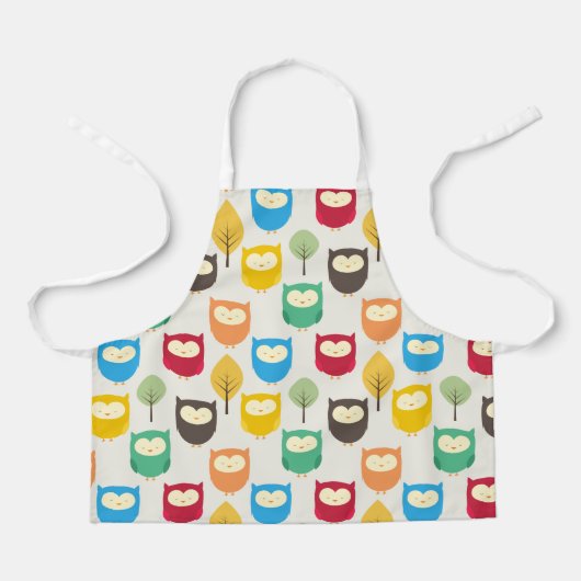 Multicolor Owl Muster Schürze (Vorderseite)