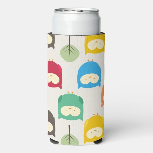 Multicolor Owl Muster Selters Dosenkühler (Seltzer Rückseite)
