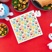 Multicolor Owl Muster Serviette