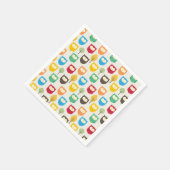 Multicolor Owl Muster Serviette (Ecke)