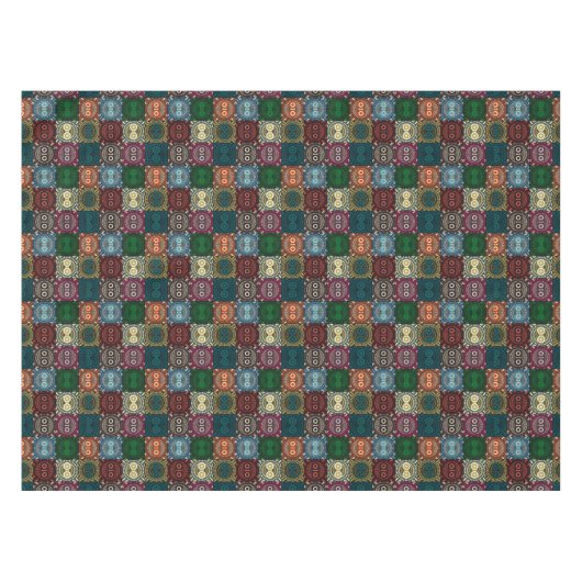 Multicolor Owl Muster Tischdecke (Vorderseite (Horizontal))