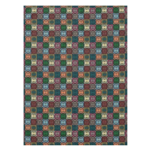 Multicolor Owl Muster Tischdecke (Vorderseite)