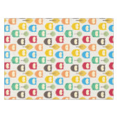 Multicolor Owl Muster Tischdecke (Vorderseite (Horizontal))