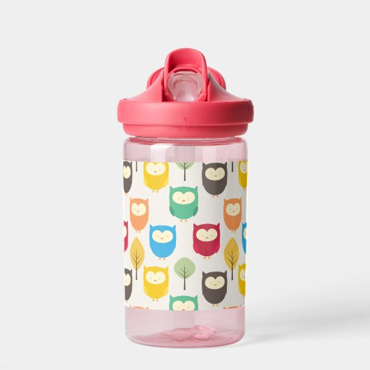 Multicolor Owl Muster Trinkflasche (Vorne)