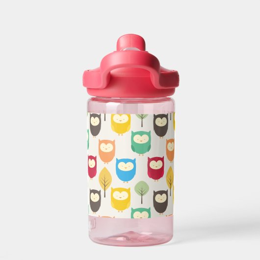 Multicolor Owl Muster Trinkflasche (Rückseite)