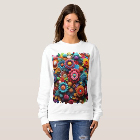 Multicolor Padding Crochet T - Shirt (Vorne ganz)
