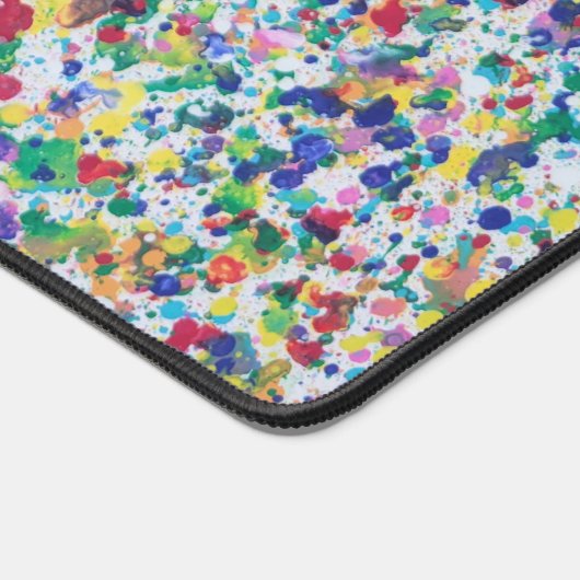 Multicolor Paint-Spritzer Schreibtischunterlage (Ecke)
