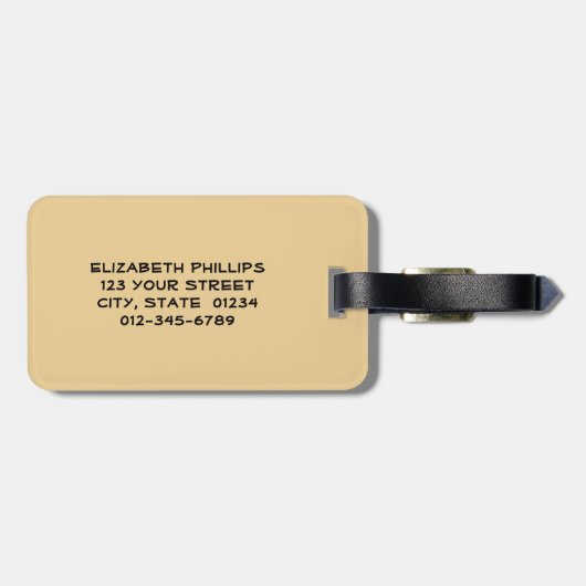 Multicolor Paint Swirl | Initial Letter Monogram Gepäckanhänger (Rückseite horizontal)