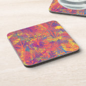 Multicolor Paint Texture Beverage Coaster Getränkeuntersetzer (Linke Seite)