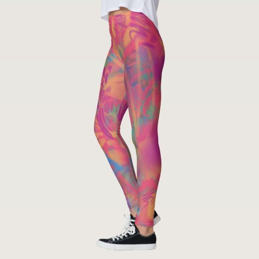 Multicolor Paint Texture Leggings (Links)