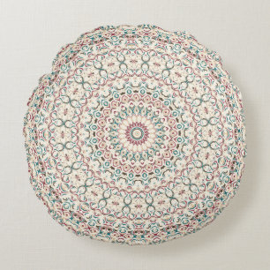 Multicolor Painted Medallion Muster Rundes Kissen