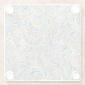 Multicolor Paisley HandGezeichnet Print Glasuntersetzer (Rückseite)