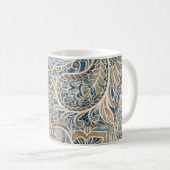 Multicolor Paisley HandGezeichnet Print Kaffeetasse (VorderseiteRechts)