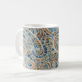 Multicolor Paisley HandGezeichnet Print Kaffeetasse (Vorderseite Links)