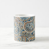 Multicolor Paisley HandGezeichnet Print Kaffeetasse (Mittel)