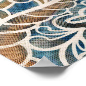 Multicolor Paisley HandGezeichnet Print Poster (Ecke)