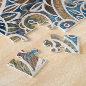 Multicolor Paisley HandGezeichnet Print Puzzle (Seite)