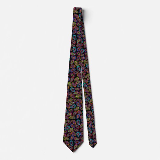 Multicolor Paisley Krawatte (Vorderseite)