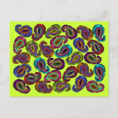 Multicolor Paisley Postkarte (Vorderseite)