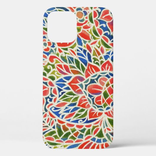 Multicolor Paisley Print Batik Muster Case-Mate iPhone Hülle (Rückseite)