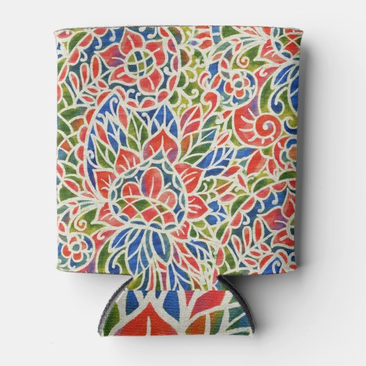 Multicolor Paisley Print Batik Muster Dosenkühler (Vorderseite)
