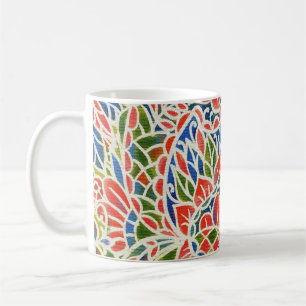 Multicolor Paisley Print Batik Muster Kaffeetasse