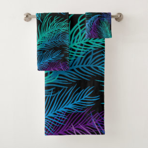 Multicolor Palm-Blätter Badhandtuch Set