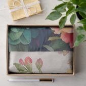 Multicolor Parrot Floral Wasserfarbe Kunst Seidenpapier (Geschenk)