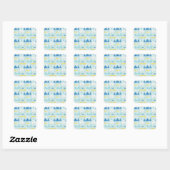 Multicolor Party: Fun Seamless Muster. Quadratischer Aufkleber (Blatt)