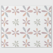 Multicolor Pastel Abstrakt floral Botanisch Geschenkpapier (Flach)