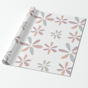 Multicolor Pastel Abstrakt floral Botanisch Geschenkpapier
