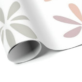 Multicolor Pastel Abstrakt floral Botanisch Geschenkpapier (Rolleneckpunkt)