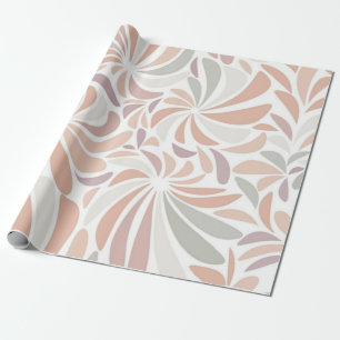 Multicolor Pastel Abstrakt floral Botanisch Geschenkpapier