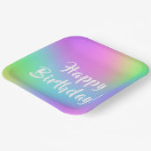 Multicolor Pastel Birthday Tellers Pappteller (Gewinkelt)