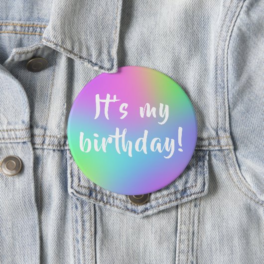 Multicolor Pastel Personalisiert Button (Beispiel)