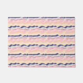 Multicolor Pastel Wave Pattern Fußmatte (Vorderseite)